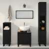 Juego de Muebles de Baño de 3 Piezas en Madera Ingenierizada Color Roble Negro 4