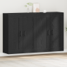 Gabinetes Montados en la Pared 2 pcs Roble Negro Madera Elaborada 1