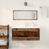 Mueble de Lavabo de Baño con Lavabo Integrado Madera Envejecida Madera Ingenierizada 4