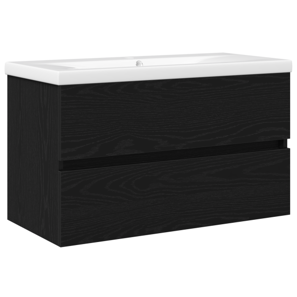 Gabinete para Lavabo  con Lavabo Integrado Roble Negro Madera Ingenierizada M 2