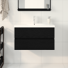 Gabinete para Lavabo  con Lavabo Integrado Roble Negro Madera Ingenierizada 4