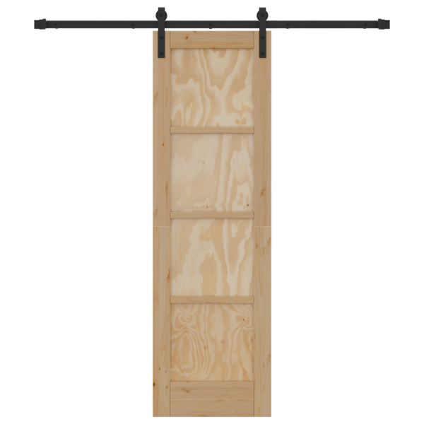 Porta Deslizante  com Conjunto de Ferragens 61x198.5 cm Madeira Maciça Pinho M 4