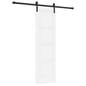 Puerta Corredera con Herrajes Blanca 61x198.5 cm de Madera de Pino H