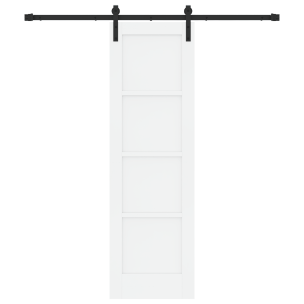 Porta Deslizante com Conjunto de Ferragens Branca 61x198.5 cm em Madeira de Pinho M 4