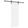 Puerta Corrediza  con Juego de Hardware Blanca 73.5x198.5 cm Madera Sólida Pino 2