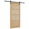 Puerta deslizante  con juego de hardware 93x202 cm de madera sólida de pino 2