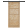 Puerta Deslizante  con Juego de Accesorios 93x211 cm Madera Maciza de Pino 4