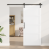 Puerta Deslizante  con Set de Hardware Blanca 93x211 cm Madera Sólida de Pino 3