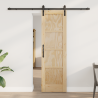 Puerta Corrediza  con Set de Hardware 61x198.5 cm Madera Maciza de Pino 1