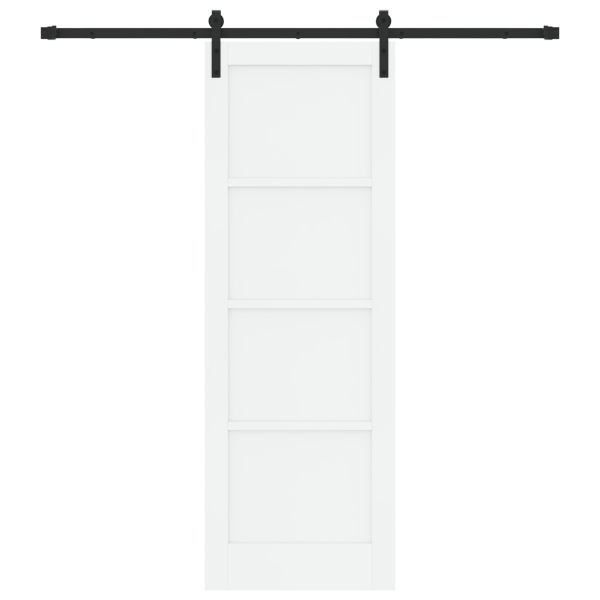 Puerta Deslizante Juego de 2 Blanca y negra Madera. Metal M 4