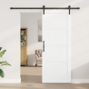 Puerta deslizante  con juego de herrajes blanca 83x211 cm madera de pino maciza 3