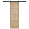 Puerta Corrediza con Juego de Hardware 83x232 cm Madera Maciza de Pino 4