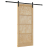 Puerta corrediza  con herrajes 86x198.5 cm Madera de Pino Macizo 2