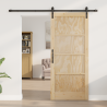 Puerta corrediza  con herrajes 86x198.5 cm Madera de Pino Macizo 3