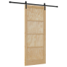 Puerta deslizante  con set de herrajes 86x211 cm de madera maciza de pino 2
