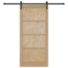 Puerta Deslizante  con Juego de Herrajes 93x202 cm de Madera Sólida de Pino 4
