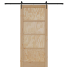 Puerta Deslizante  con Juego de Hardware 93x211 cm de Madera Maciza de Pino 4