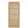 Puerta Deslizante  con Juego de Hardware 93x211 cm de Madera Maciza de Pino 4