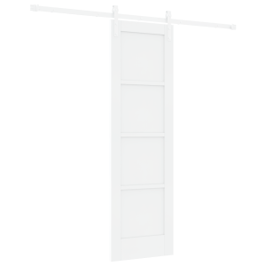 Puerta Deslizante  con Accesorios Blanca 61x198.5 cm Madera Maciza de Pino H