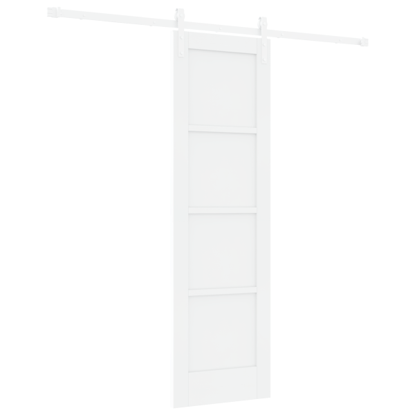 Puerta Deslizante  con Accesorios Blanca 61x198.5 cm Madera Maciza de Pino M 2