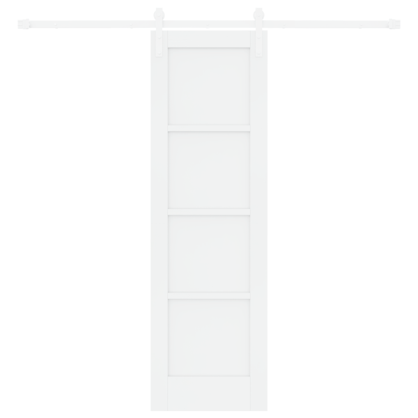 Puerta Deslizante  con Accesorios Blanca 61x198.5 cm Madera Maciza de Pino M 4