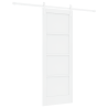 Puerta Deslizante  con Juego de Accesorios Blanca 73.5x198.5 cm de Madera Maciza de Pino 2