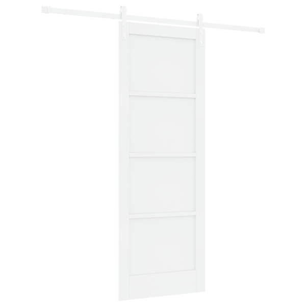 Puerta corredera  blanca con herrajes 78x211 cm de pino macizo M 2