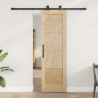 Puerta corrediza  con kit de herrajes 61x198.5 cm Madera maciza de pino 1