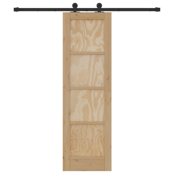 Puerta corrediza  con kit de herrajes 61x198.5 cm Madera maciza de pino M 4