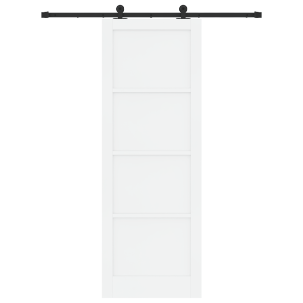 Corredor de porta com acessórios brancos Jogo 83x232 cm Pino de madeira M 4