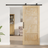 Puerta corrediza  con juego de hardware 86x198.5 cm Madera de Pino maciza 3