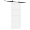 Puerta Deslizante  con Juego de Hardware Blanca 86x198.5 cm de Madera Sólida de Pino 2