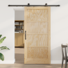 Puerta deslizante  con juego de hardware 93x202 cm Madera maciza de pino 1