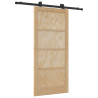Puerta deslizante  con juego de hardware 93x202 cm Madera maciza de pino 2