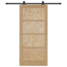 Puerta deslizante  con juego de hardware 93x202 cm Madera maciza de pino 4