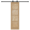 Puerta deslizante con juego de herrajes 61x198.5 cm Madera maciza de pino 4