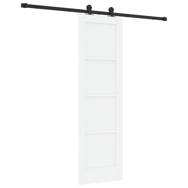Porta Deslizante  com Conjunto de Hardware Branca 61x198.5 cm Madeira maciça Pinho M 2