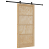 Puerta Corrediza  con Juego de Accesorios 93x202 cm de Madera Maciza de Pino 2