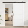 Puerta deslizante con hardware blanco 93x202 cm Madera maciza de pino 3