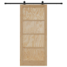 Puerta corrediza  con kit de herrajes 93x211 cm Madera maciza de pino 4