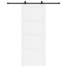 Puerta Corredera con Juego de Herrajes Blanca 93x232 cm Madera Sólida Pino 4