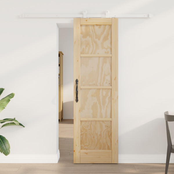 Puerta corrediza  con set de herrajes 61x198.5 cm Madera maciza de Pino D
