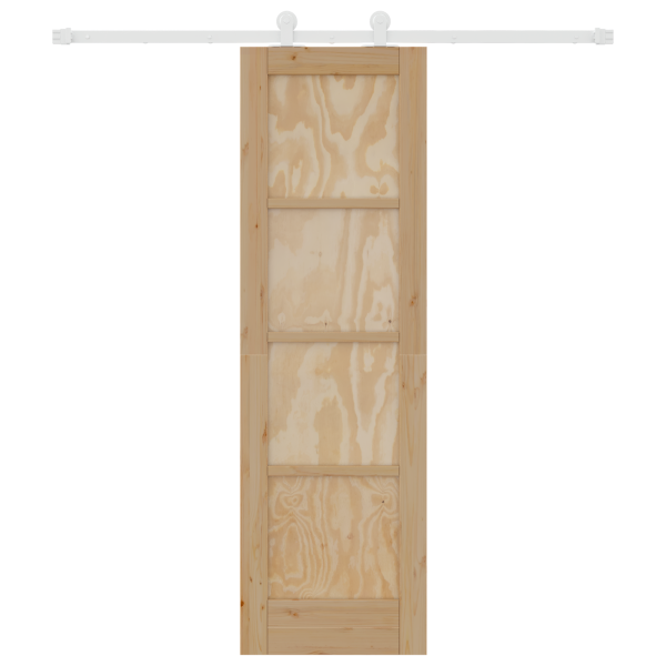 Puerta corrediza  con set de herrajes 61x198.5 cm Madera maciza de Pino M 4