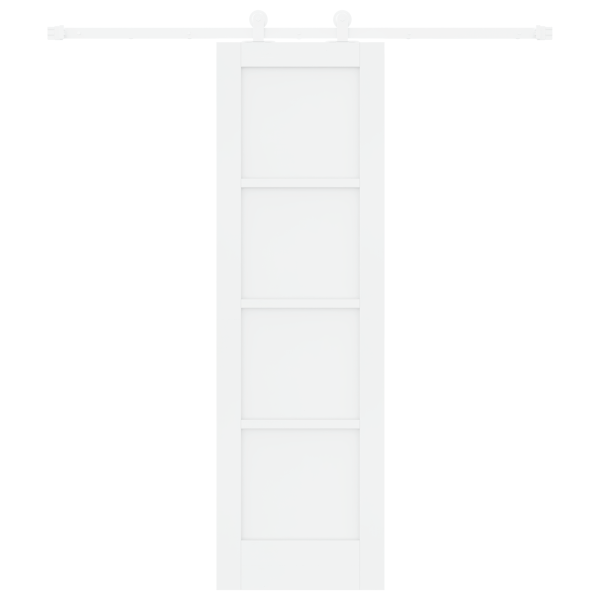Porta Deslizante  com Conjunto de Ferragens Branca 61x198.5 cm Madeira Sólida de Pinheiro M 4