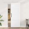Puerta Corrediza  con Juego de Engranaje Blanca 78x202 cm Madera Maciza Pino 1