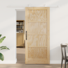 Puerta Corredera  con Juego de Herrajes 86x198.5 cm de Madera Sólida de Pino 1