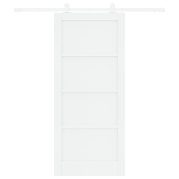 PT Porta Deslizante com Conjunto de Ferragem Branca 86x198.5 cm Madeira Maciça Pinus M 4