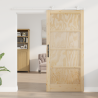 Puerta Corredera con Juego de Herrajes 93x202 cm Madera Maciza de Pino 3