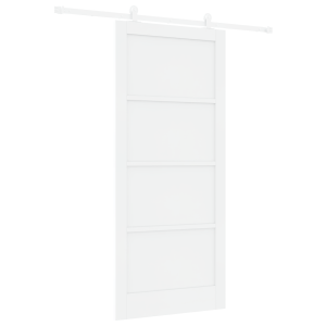 Puerta Deslizante  con Juego de Accesorios 'ORKDAL'Blanca de Madera Maciza de Pino H