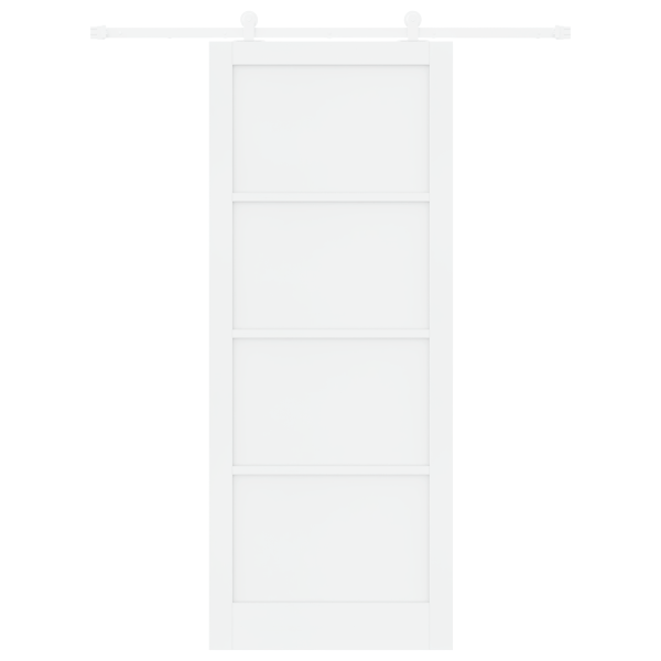 Puerta corredera con herrajes 'ORKDAL'Blanca de madera de pino sólido M 4